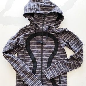 Lululemon | Zip Up Stretch Gray Stripe - image 1